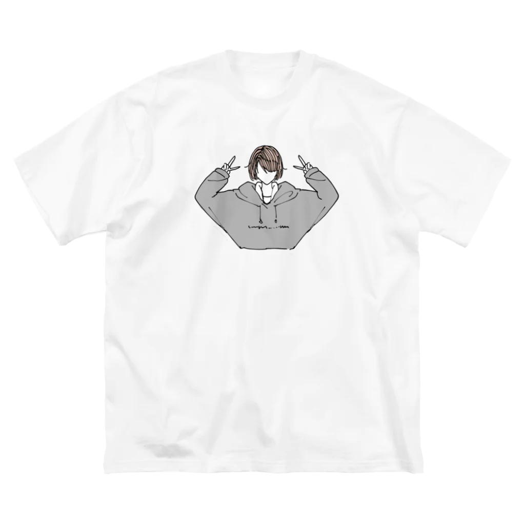 はんぺんの女の子① ビッグシルエットTシャツ