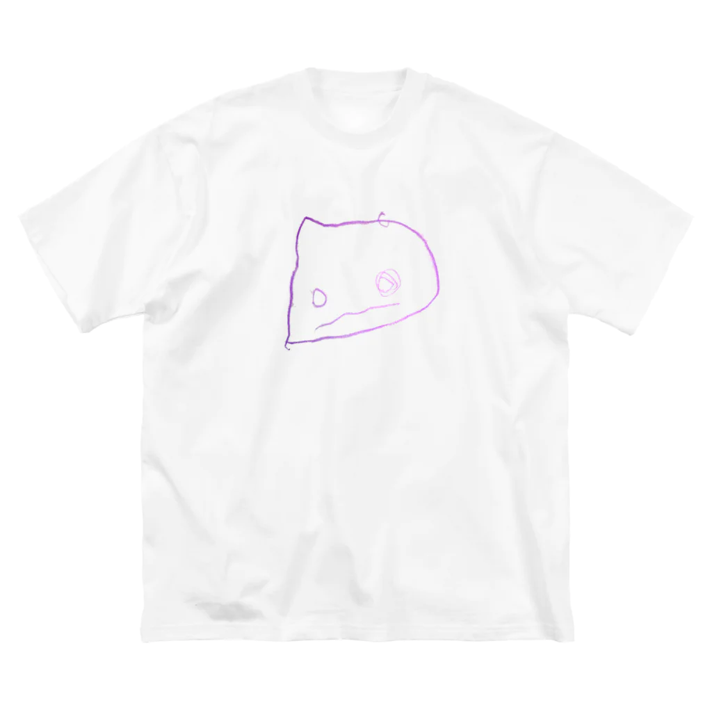 cheerycheeryのこどもの絵　おばけねこちゃんのかばん ビッグシルエットTシャツ