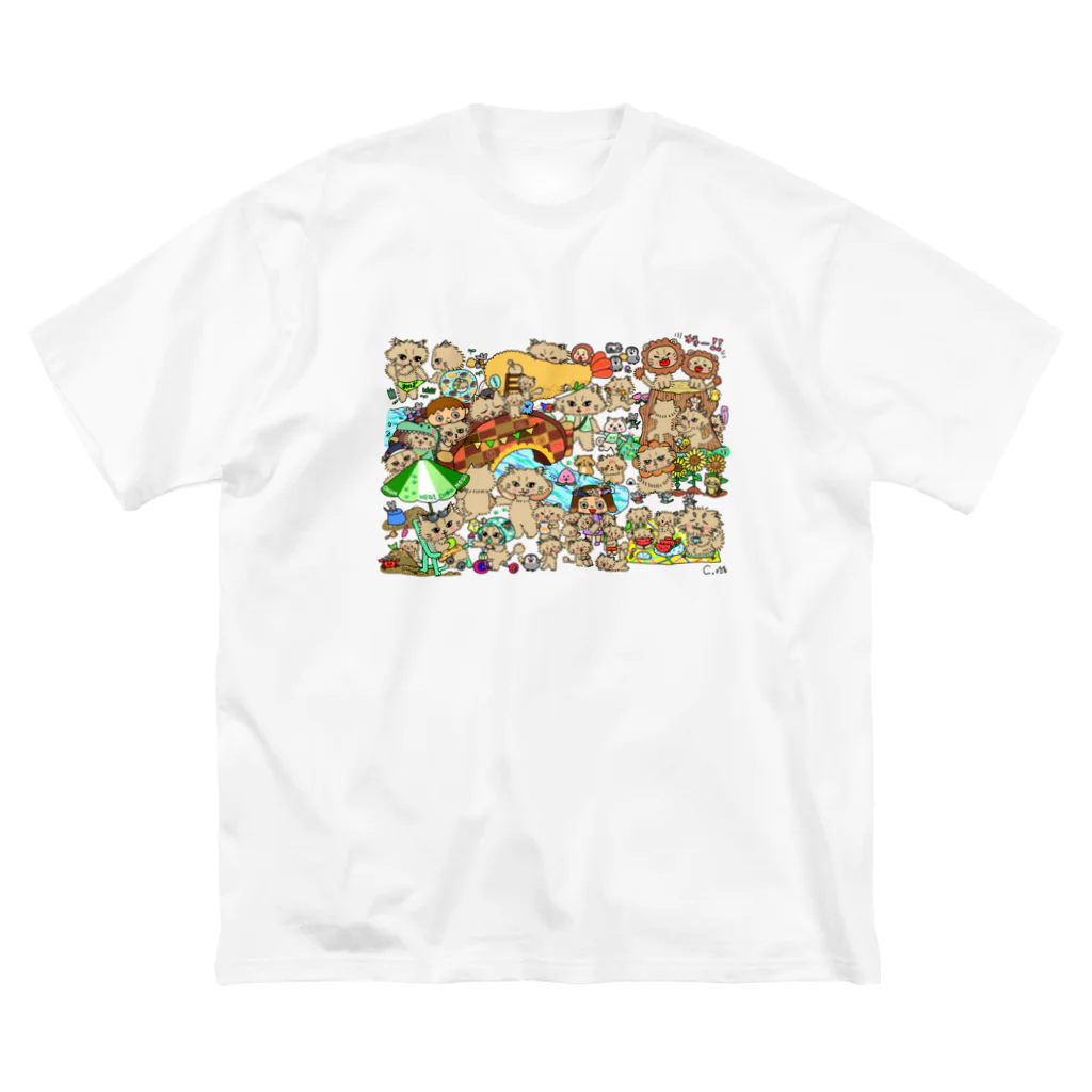 chimamusubiのフルオーダーイラスト商品見本 Big T-Shirt