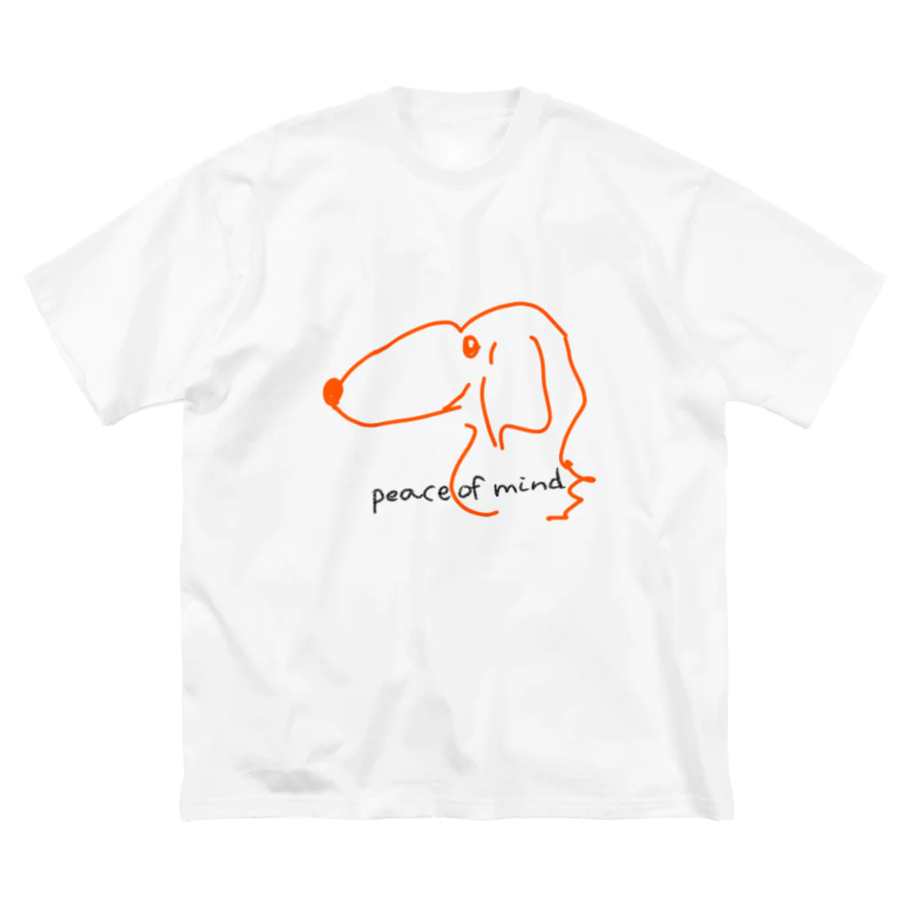 手描きのちゃみおんのpeace of mind (心の平和) ビッグシルエットTシャツ