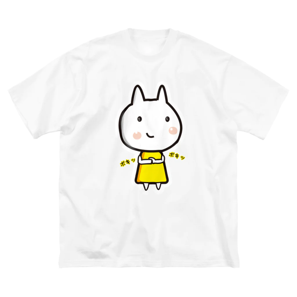 Drecome_Designの【悪巧み】うさねこ【腹黒】 ビッグシルエットTシャツ