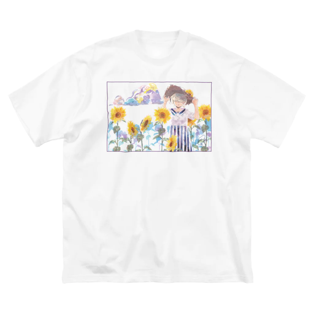 背骨の夏の微笑み ビッグシルエットTシャツ