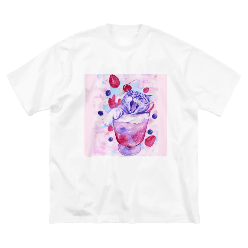  藤ねこりえ/ 𝙁𝙐𝙅𝙄𝙣𝙚𝙘𝙤𝙧𝙞𝙚のNEO雅SODA ビッグシルエットTシャツ