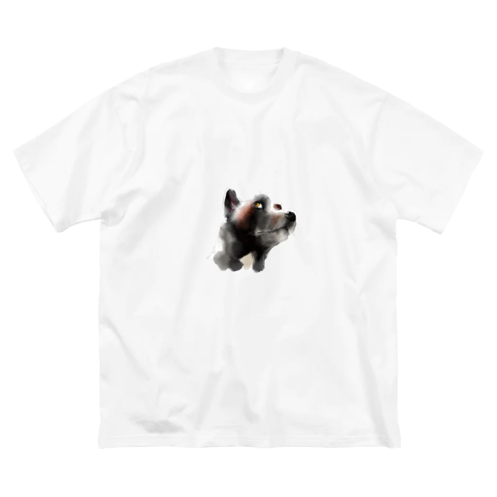 わんこわんこの黒犬サキたん Big T-Shirt