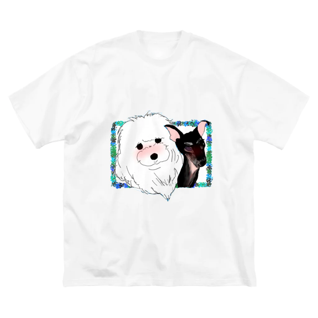 オフィシーナ　ロンポペのモフちゃんとツンデレちゃん ビッグシルエットTシャツ