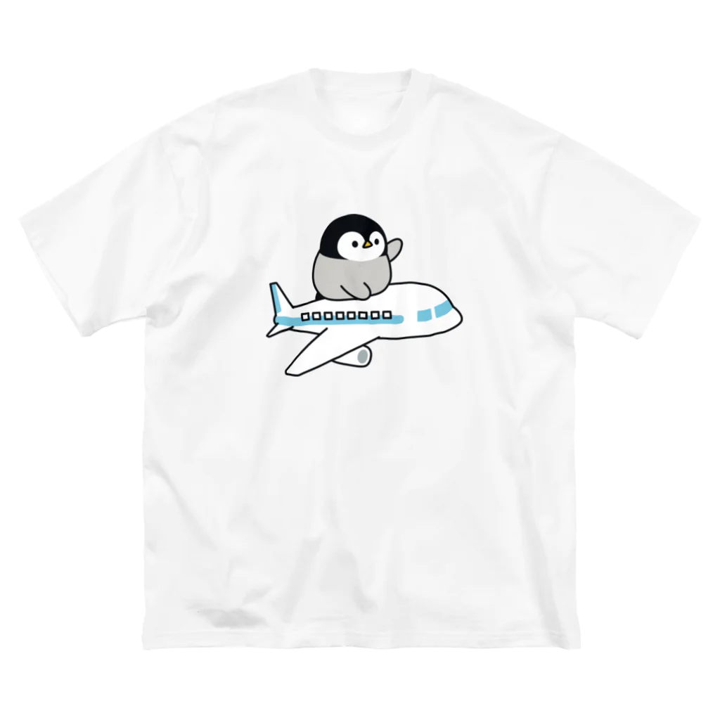 DECORの心くばりペンギン　飛行機ver. ビッグシルエットTシャツ