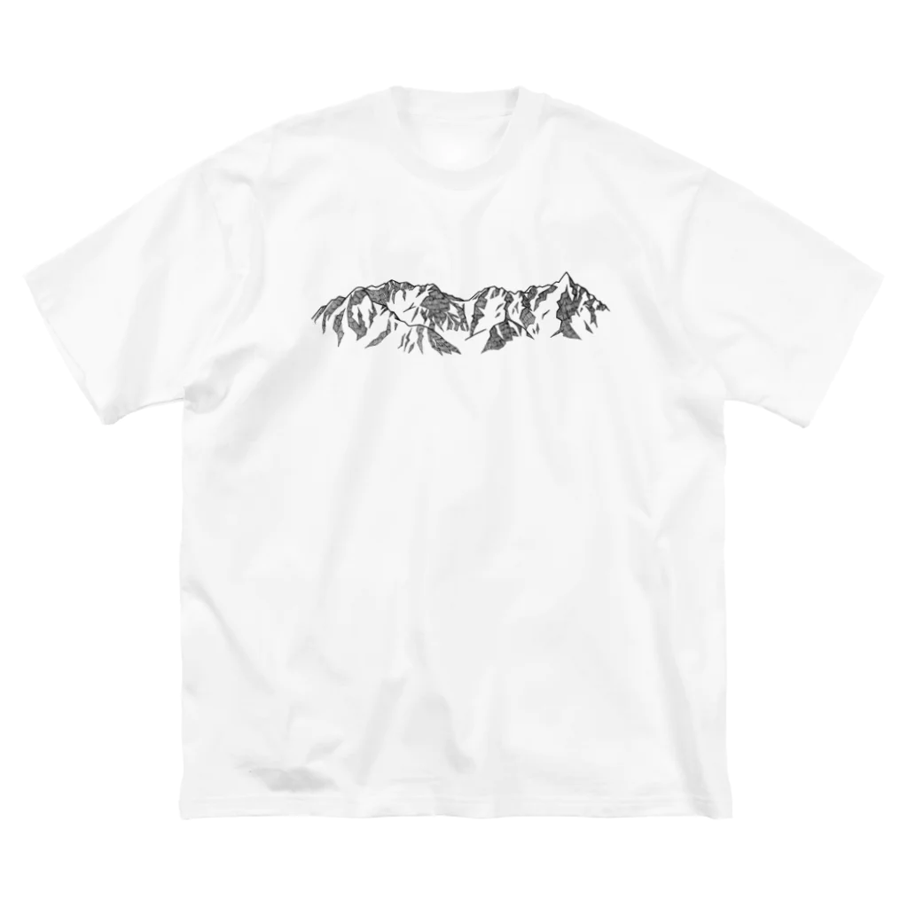 まつのき商店の槍穂高連峰　黒ペン Big T-Shirt