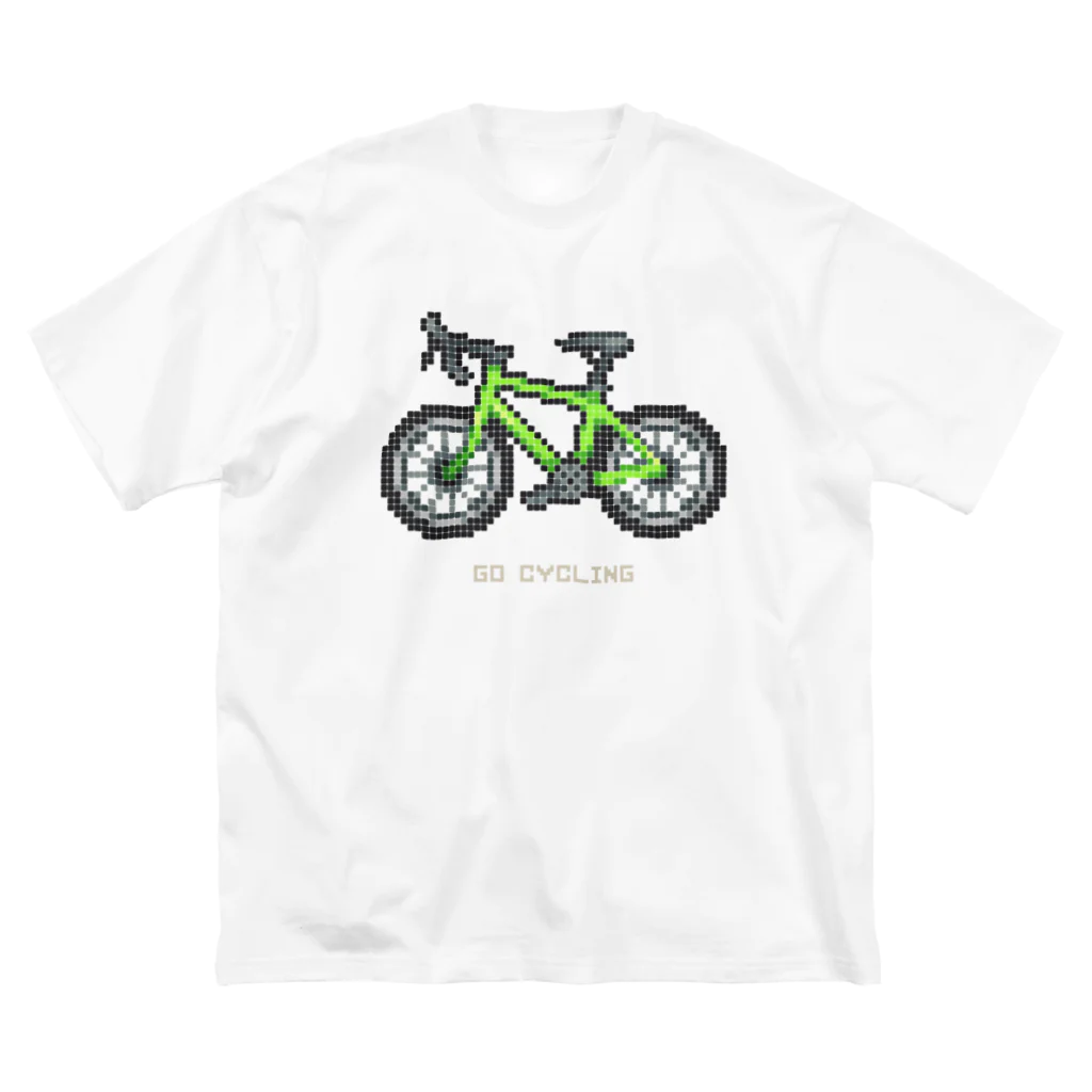 ドット絵どうぞのゴーサイクリング ビッグシルエットTシャツ