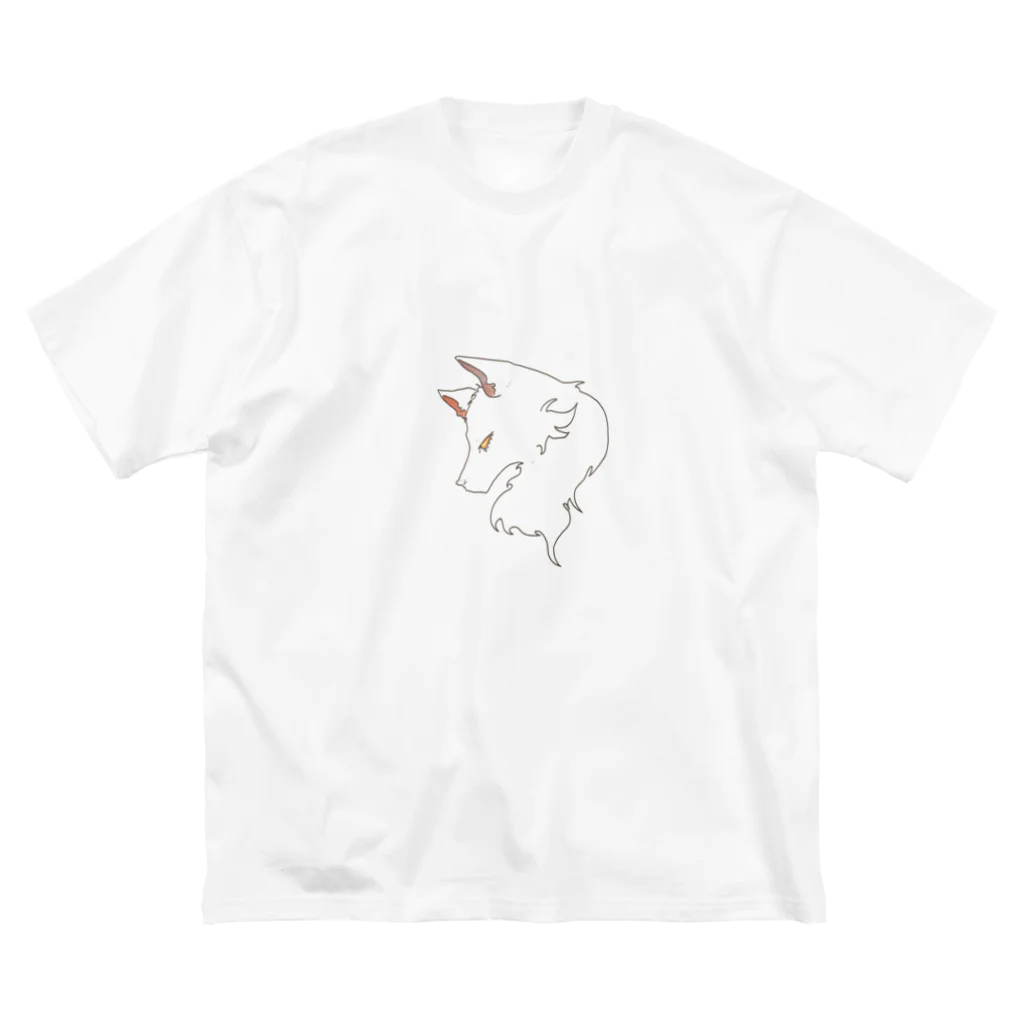 つるやのみやげの空狼 ビッグシルエットTシャツ