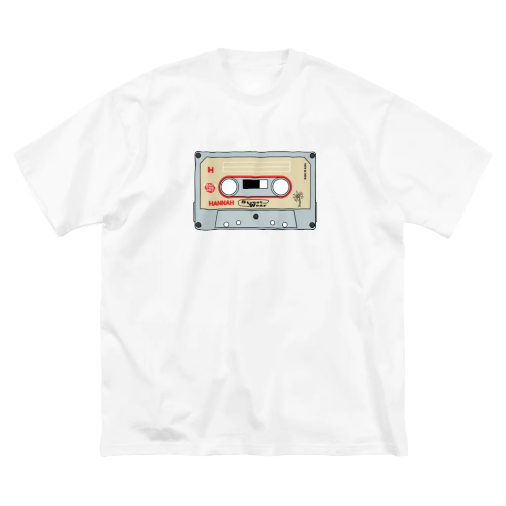HANNAH street wear ハンナ　ストリートウェア(カバ店長)のHANNAH  street wear "Cassette  Tape“ Big T-Shirt