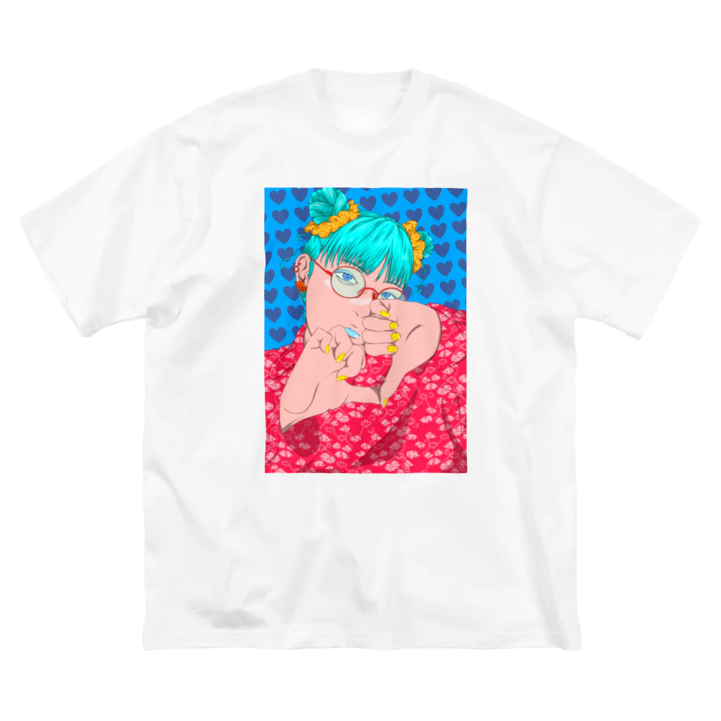 あらた瑳古のお団子ちゃん！メガネかけてる ビッグシルエットTシャツ