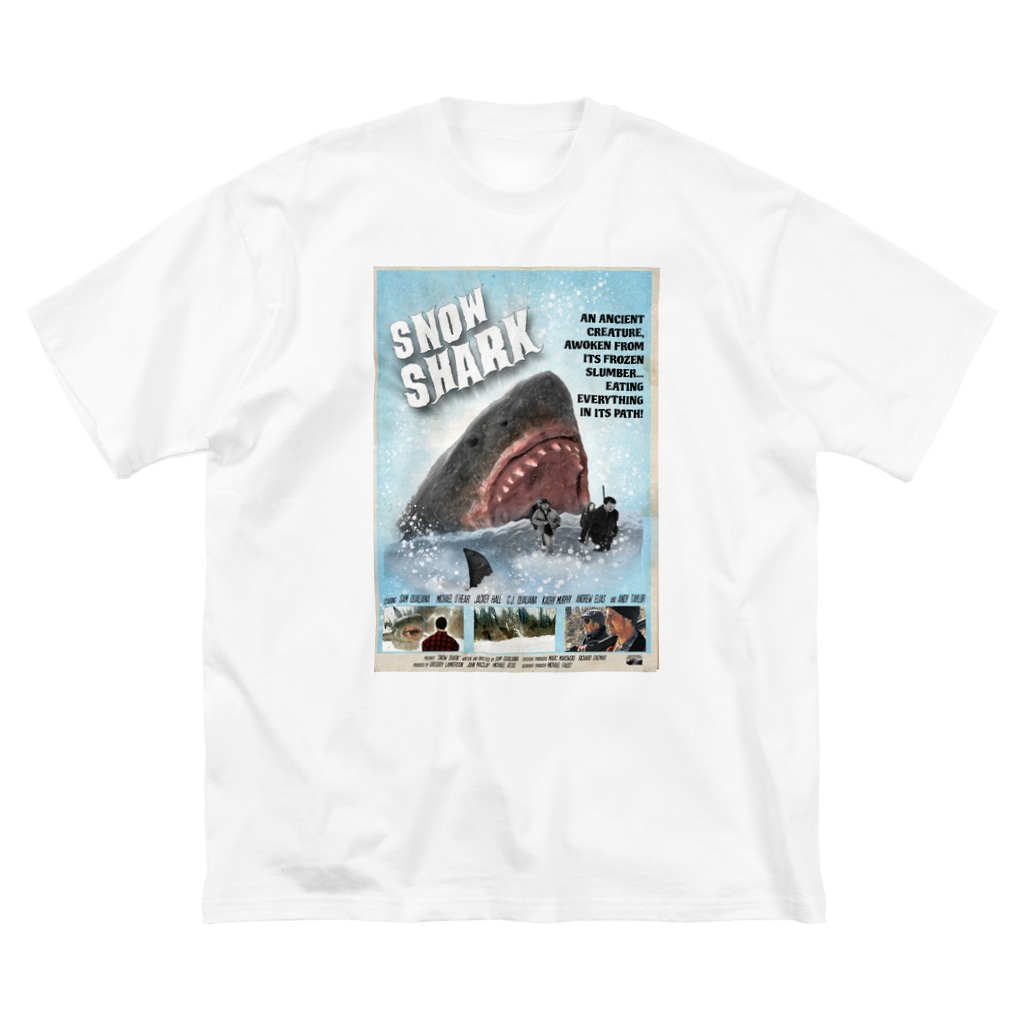 COMMA＋の『スノーシャーク 悪魔のフカヒレ』英語版ジャケット Big T-Shirt