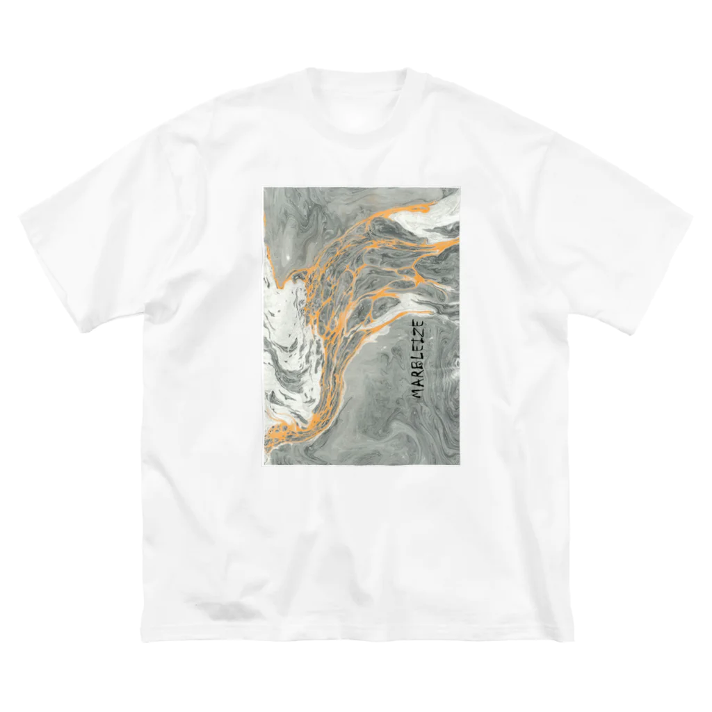 xxxyamachanのMARBLEIZE　縦書き ビッグシルエットTシャツ