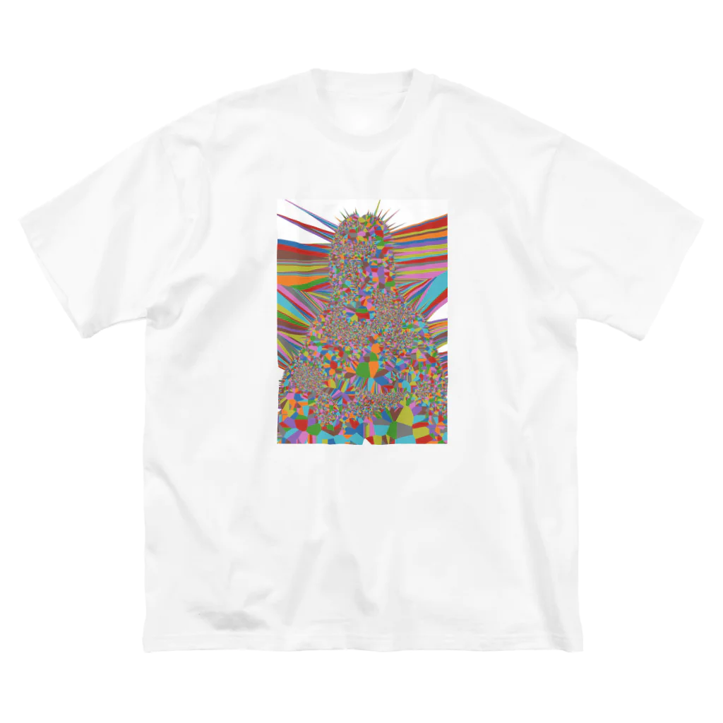 Math_Art（数学アート）のVoronoi-MonaLiza ビッグシルエットTシャツ