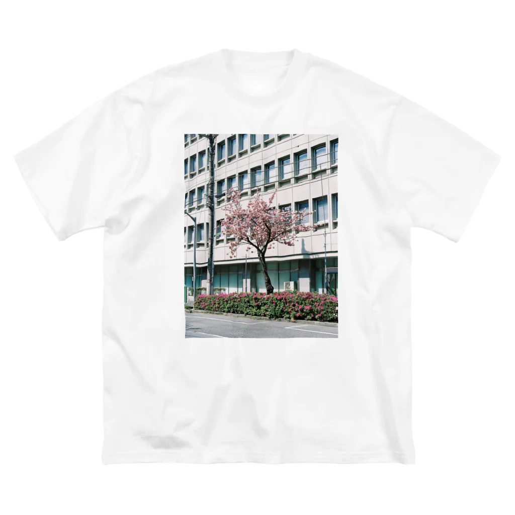 やまてるのdouble cherry blossom ビッグシルエットTシャツ