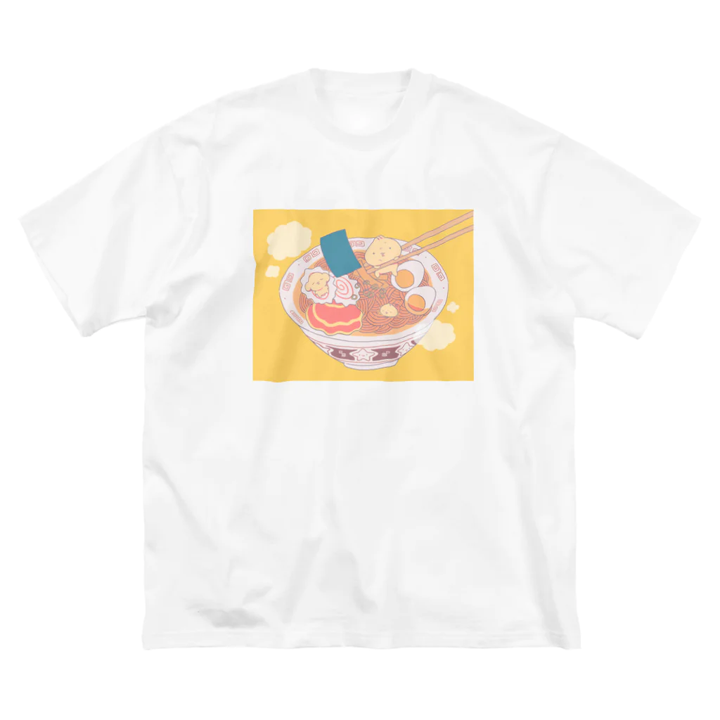 ぷにぷにショップのぷかぷかラーメン ビッグシルエットTシャツ