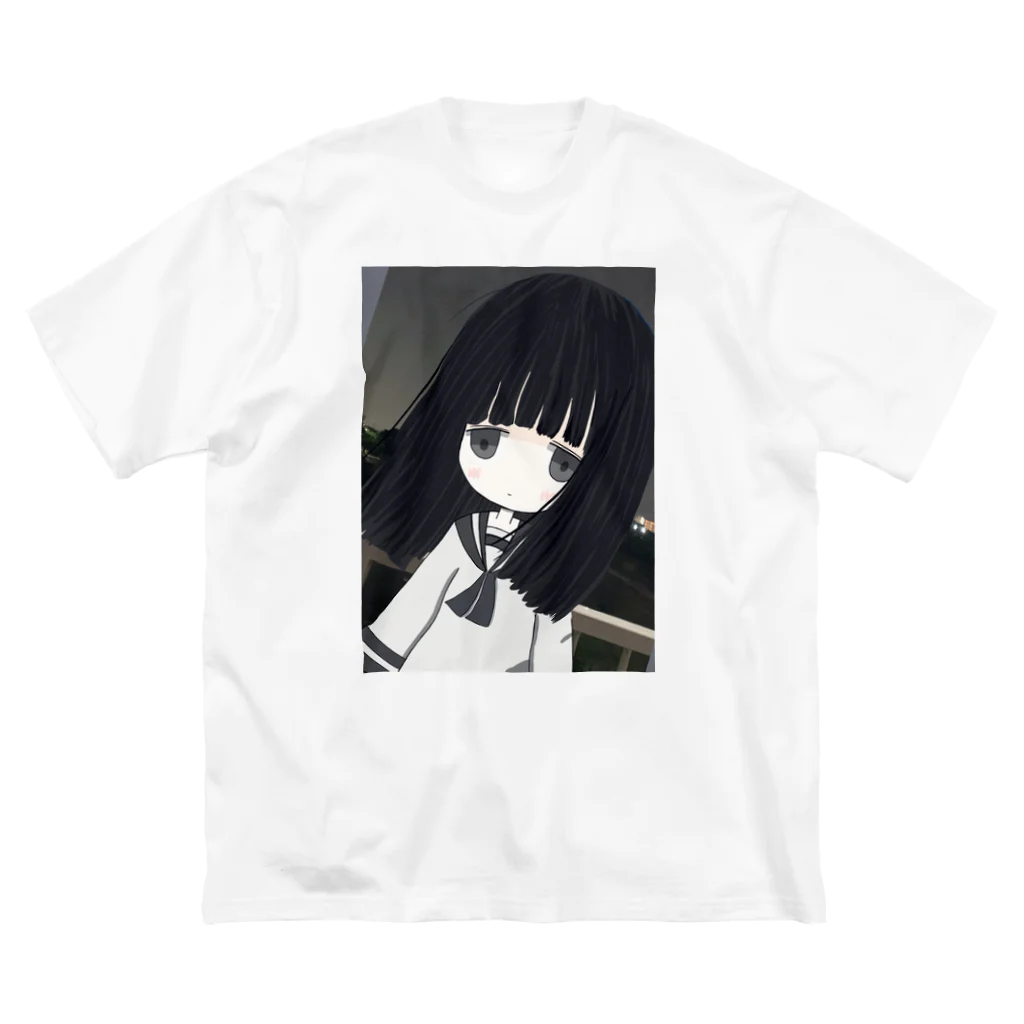 おうおう屋の少女 ビッグシルエットTシャツ