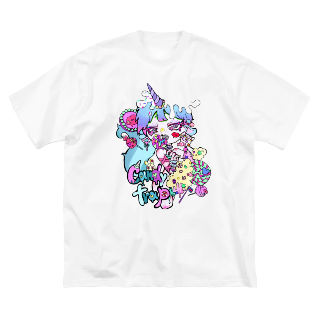 Ｒοκｓｅ🧁のCandy Trip Big T-Shirt