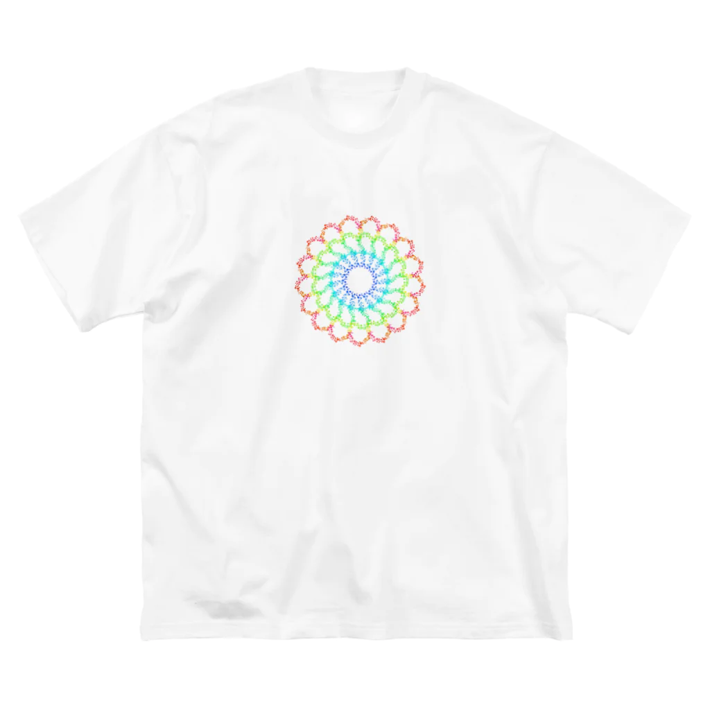 sol-laのドットの花a ビッグシルエットTシャツ