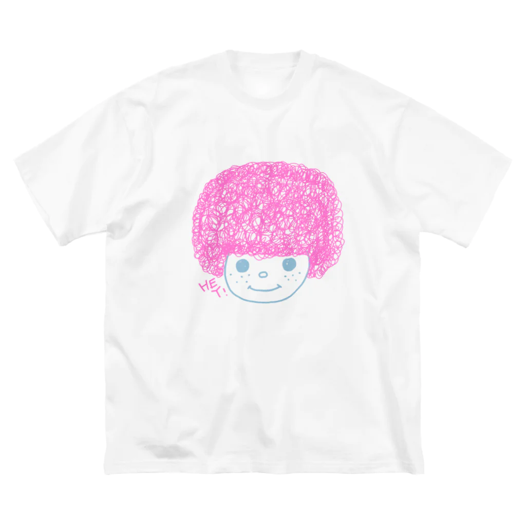 ichikoのピンクアフロだヘイ！ ビッグシルエットTシャツ