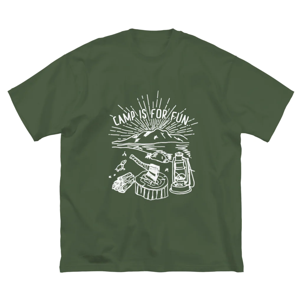 Too fool campers Shop!のキャンプは楽しむもの01(白文字) ビッグシルエットTシャツ