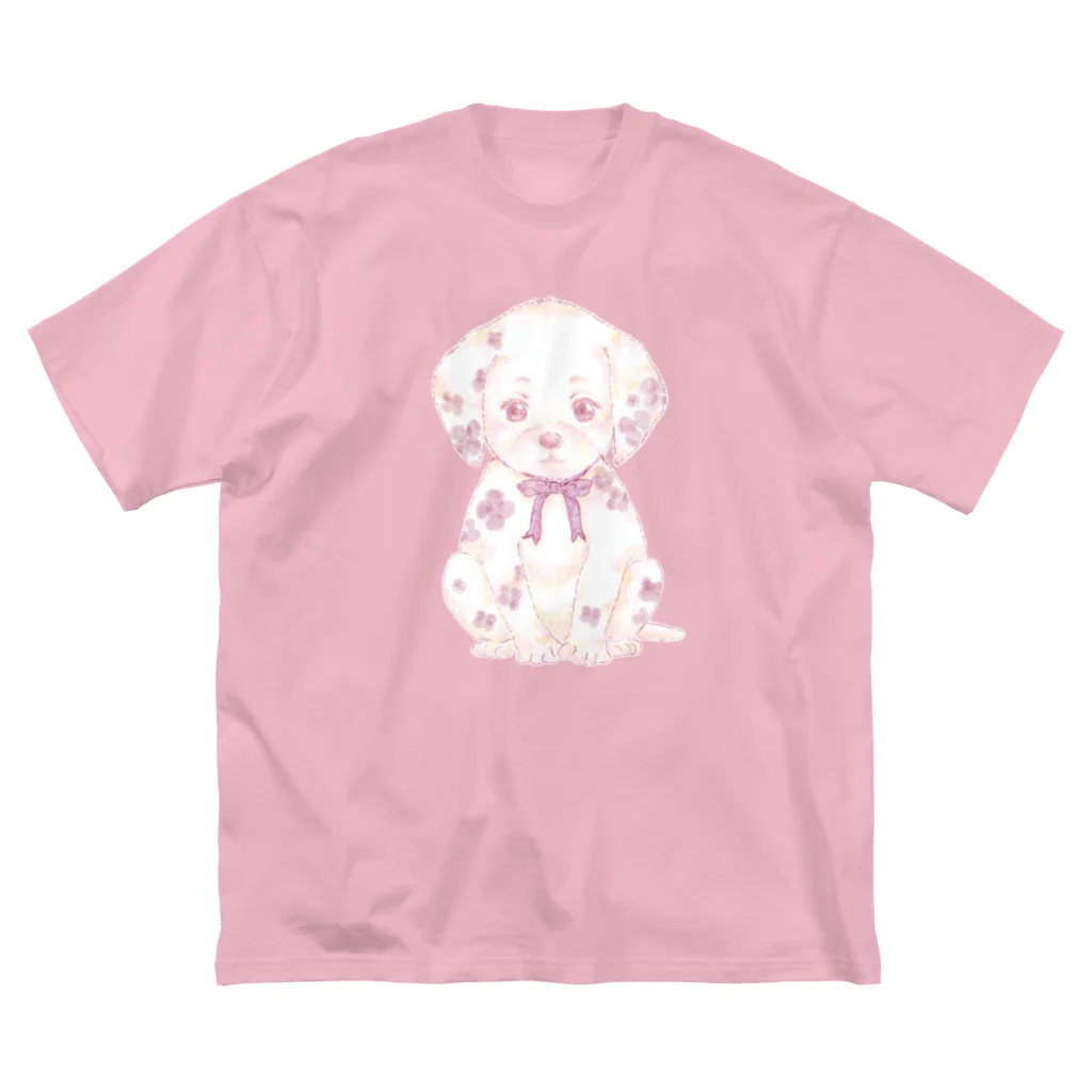 つぴつぴシジュウカラのCute spotted Dalmatian ビッグシルエットTシャツ