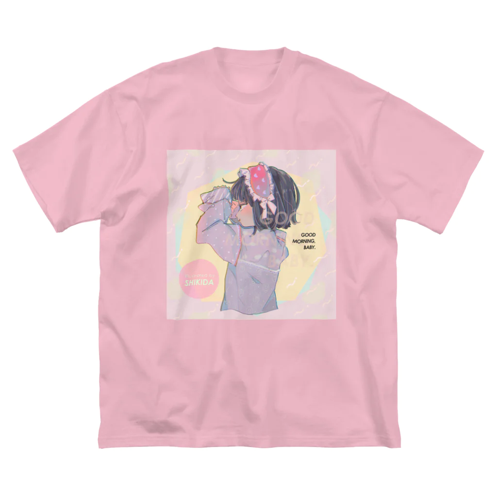 色田/SHIKIDAのやさしい朝になりますように Big T-Shirt