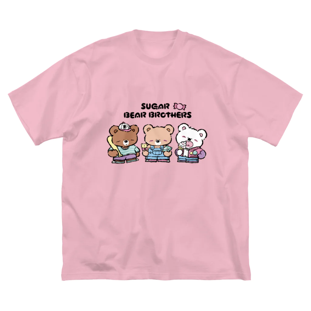 fancy.pの甘党🍬🍪🍫クマきょうだい ビッグシルエットTシャツ