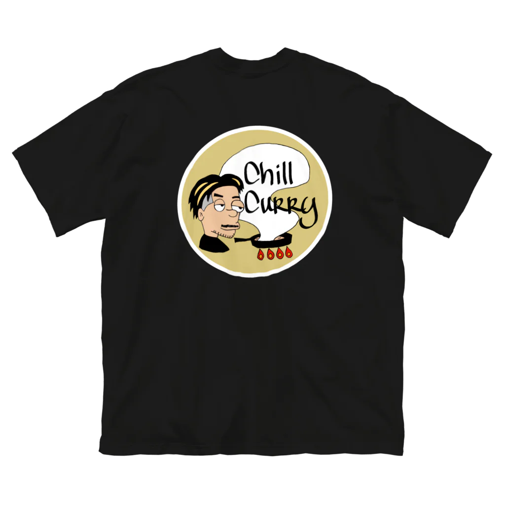 chill curry(チルカレー)のchill サマーブラック(sand) Big T-Shirt