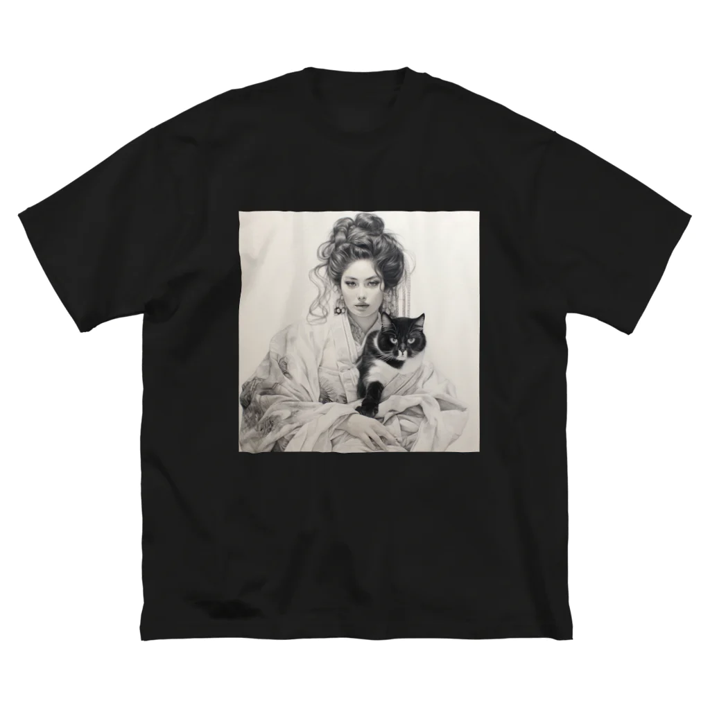 kameriyaのコレクション「猫と共に流れる時」 Big T-Shirt