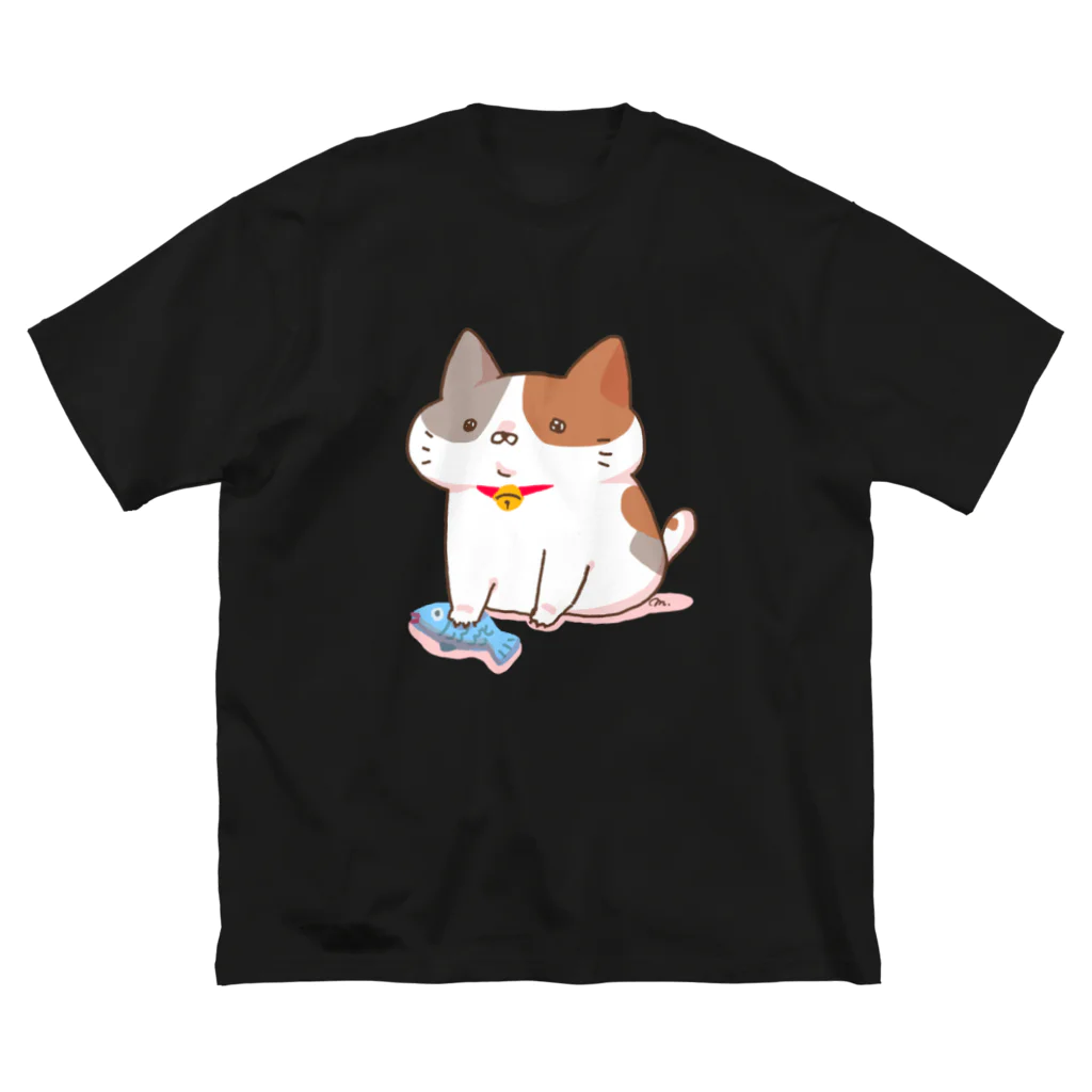 AmuAmu shopのお魚つかまえたねこ ビッグシルエットTシャツ