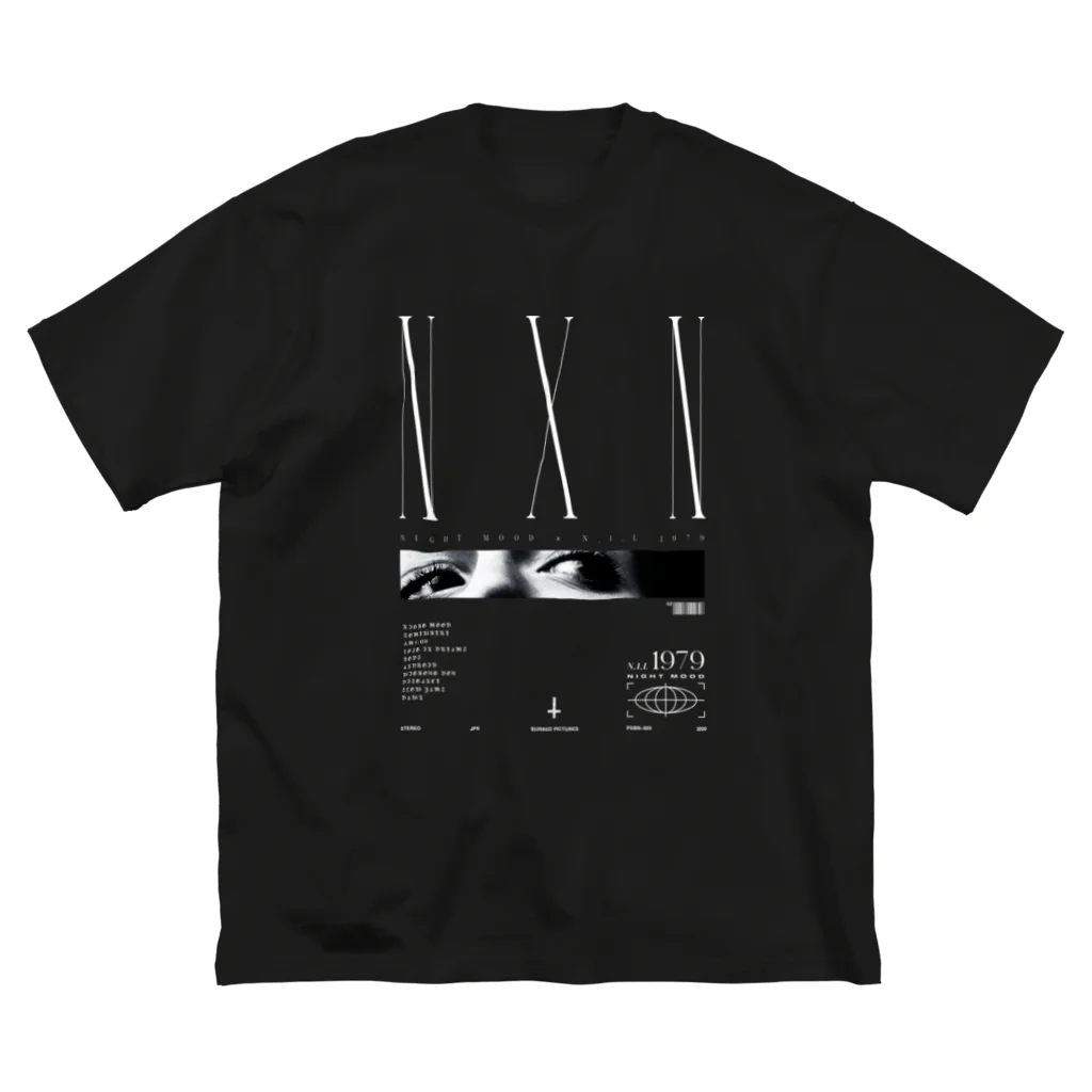 N.I.L 1979のNight Mood Tshirts Black Big T-Shirt