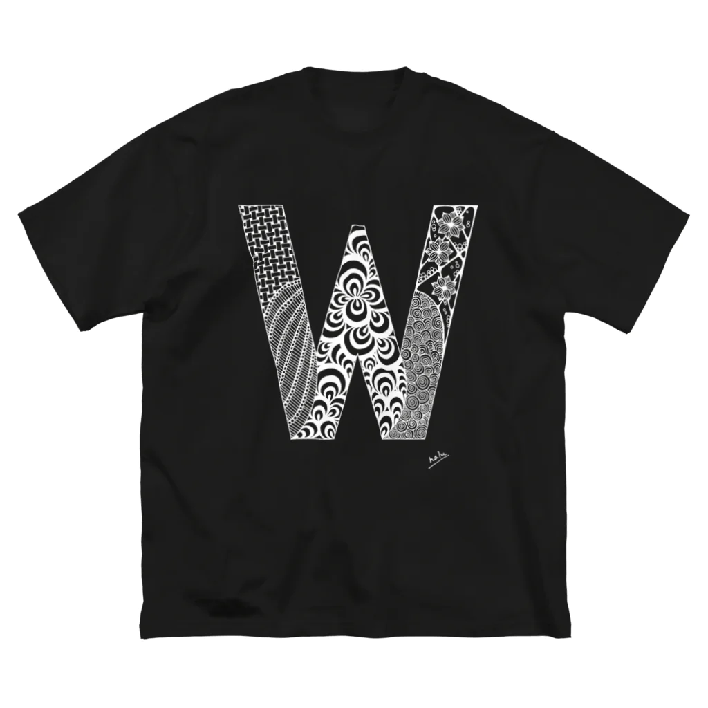 Graphic Design +αのゴシックのW（Big Tシャツ） Big T-Shirt