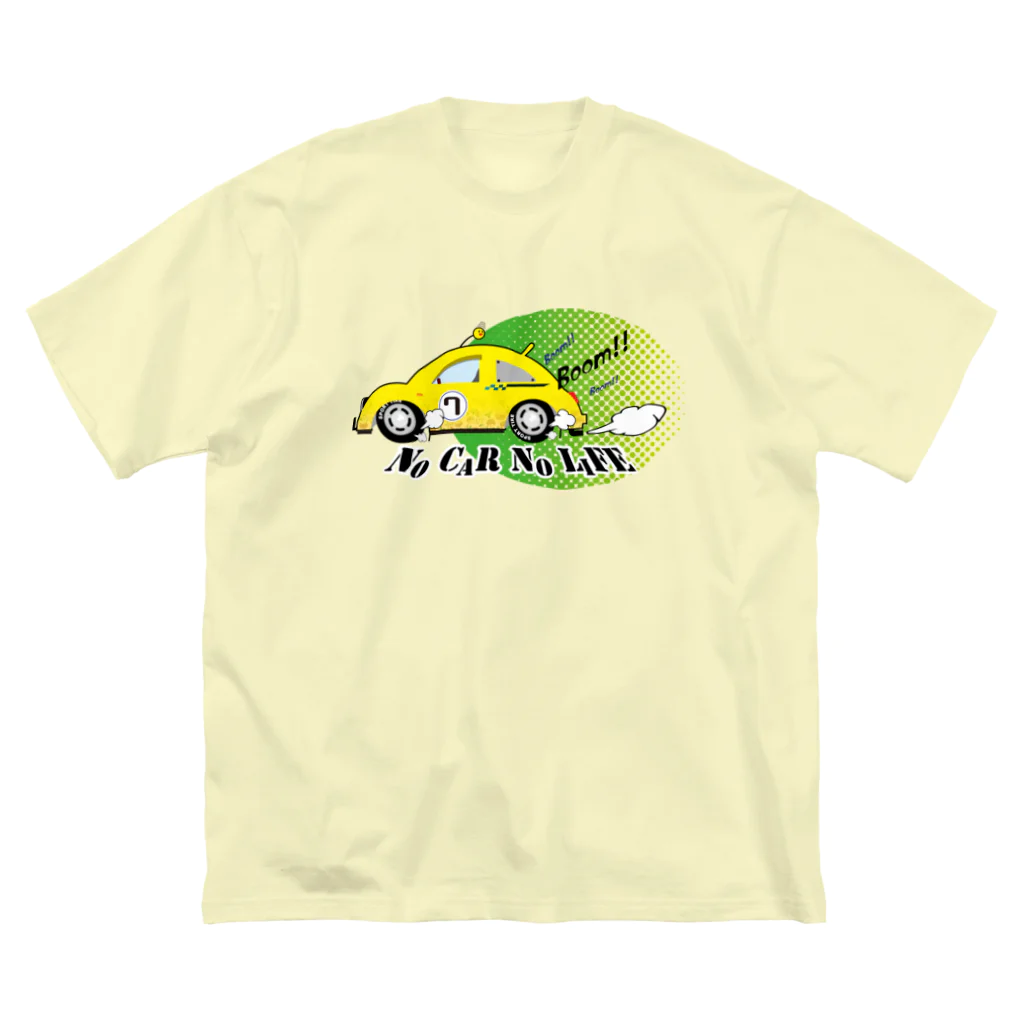 -Miyabi-のレトロスポーツカー No Car No Life ビッグシルエットTシャツ