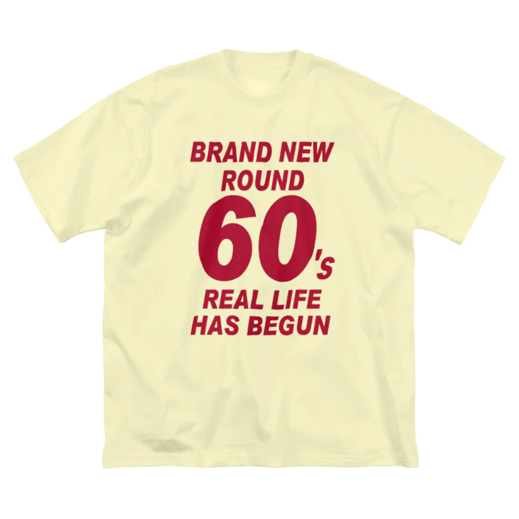 キッズモード某のROUND60 / 還暦＆アラ還を軽やかにすごすロゴ ビッグシルエットTシャツ