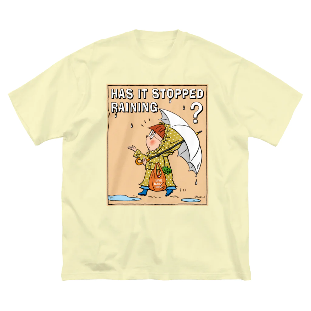 ヨーヨーの日常アソートのRainyベージュドット Big T-Shirt