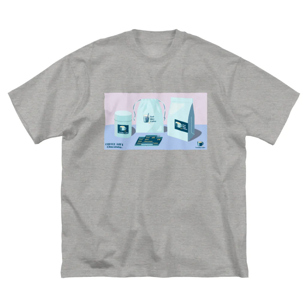 Teal Blue CoffeeのCOFFEE GIFT -Chocolate- PURPLE Ver. ビッグシルエットTシャツ