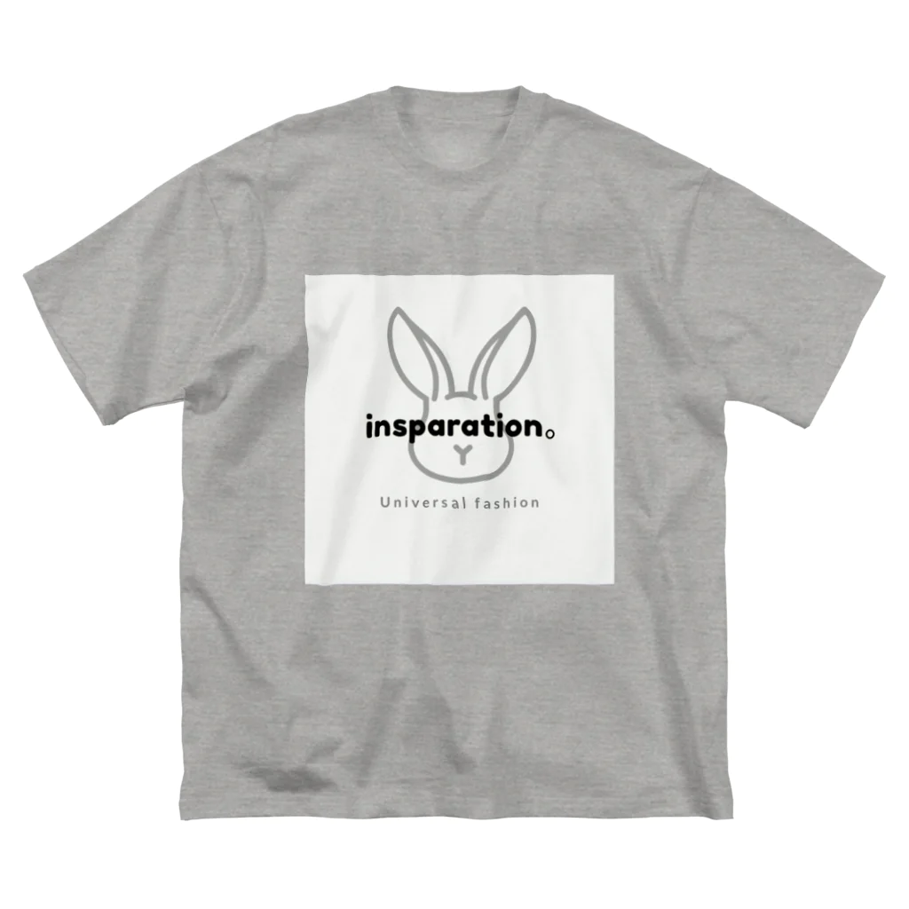 insparation｡   --- ｲﾝｽﾋﾟﾚｰｼｮﾝ｡の ｢うさたろうくん」White ビッグシルエットTシャツ