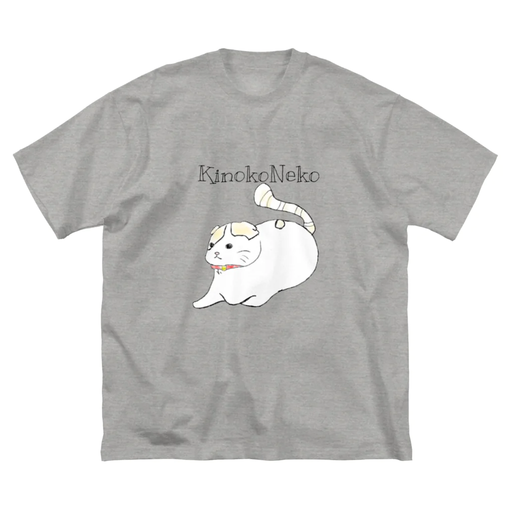 KinokoNeko@保護猫支援の【保護猫支援】イラスト前ちゃん ビッグシルエットTシャツ