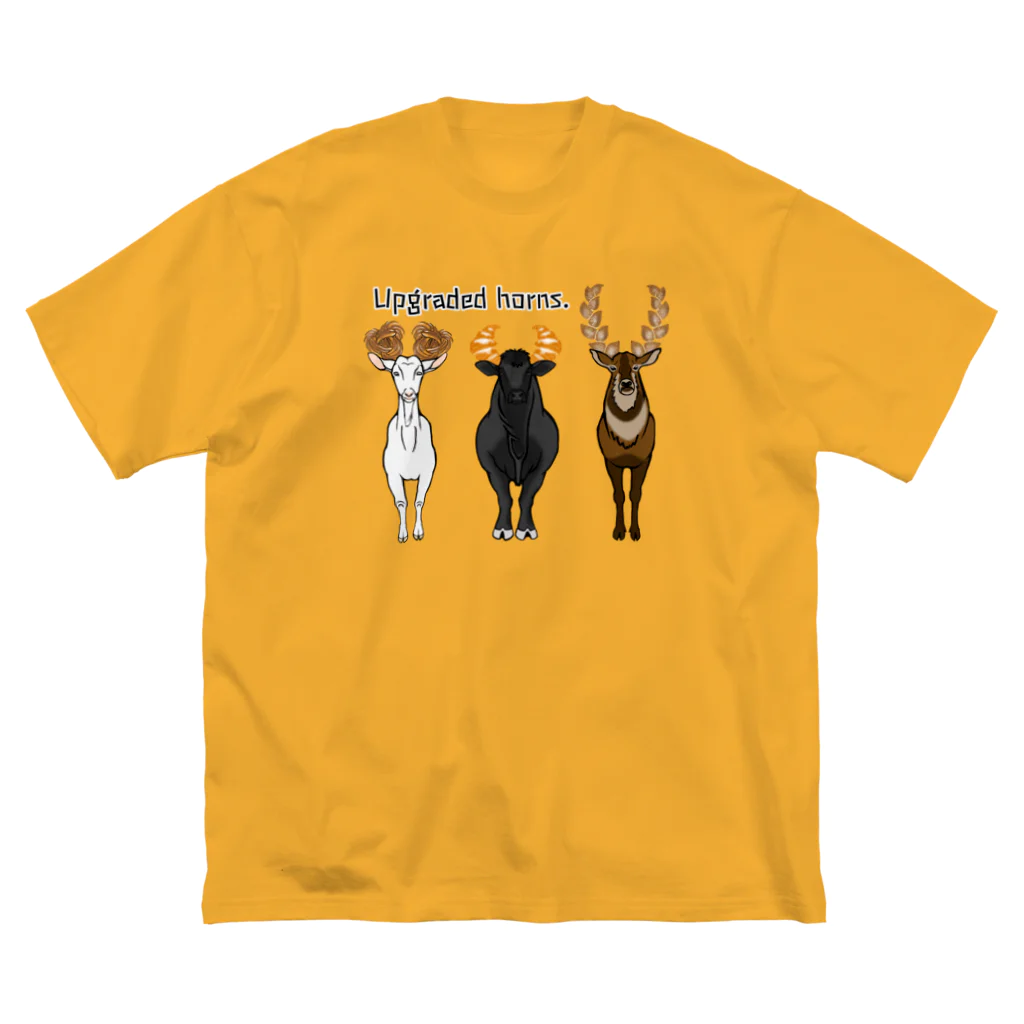 mayon's animal shopのUpgraded horns. つのパン ビッグシルエットTシャツ