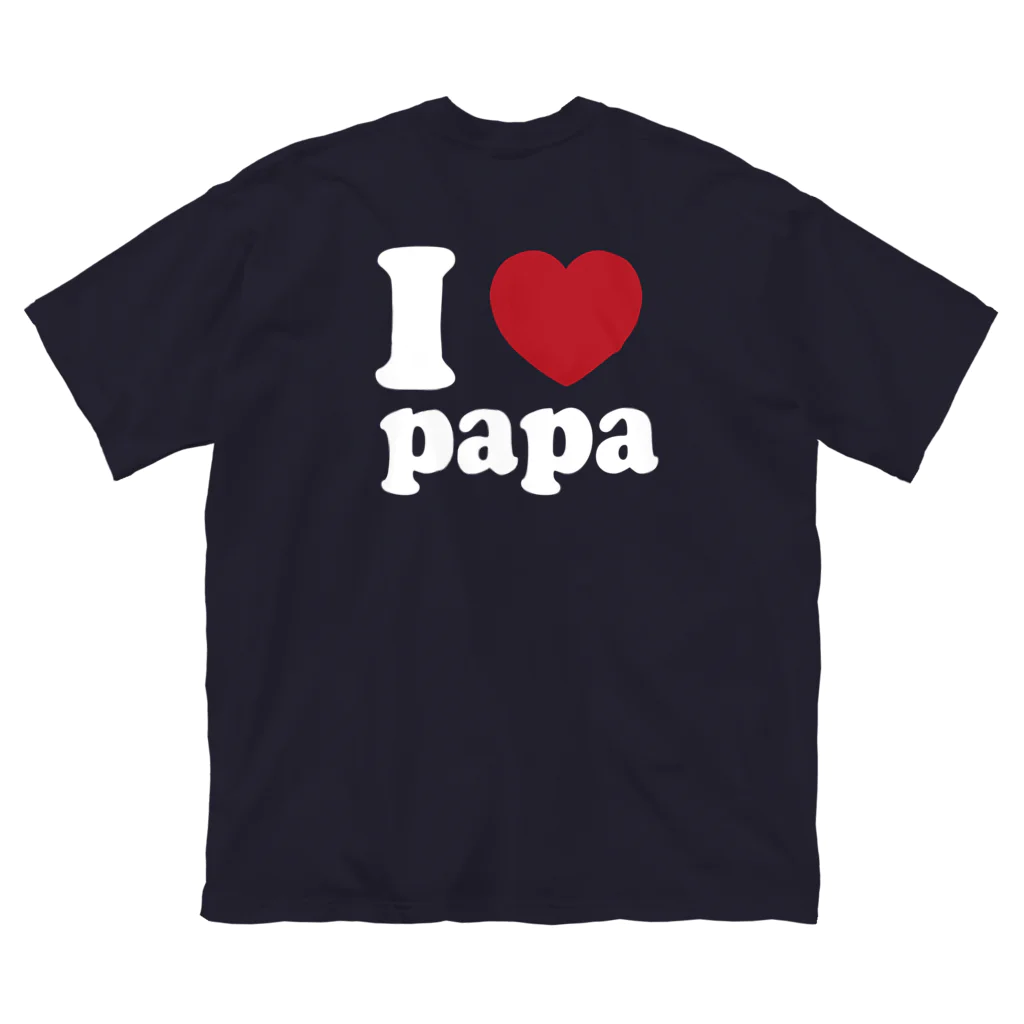 キッズモード某のI love papa濃色用 Big T-Shirt