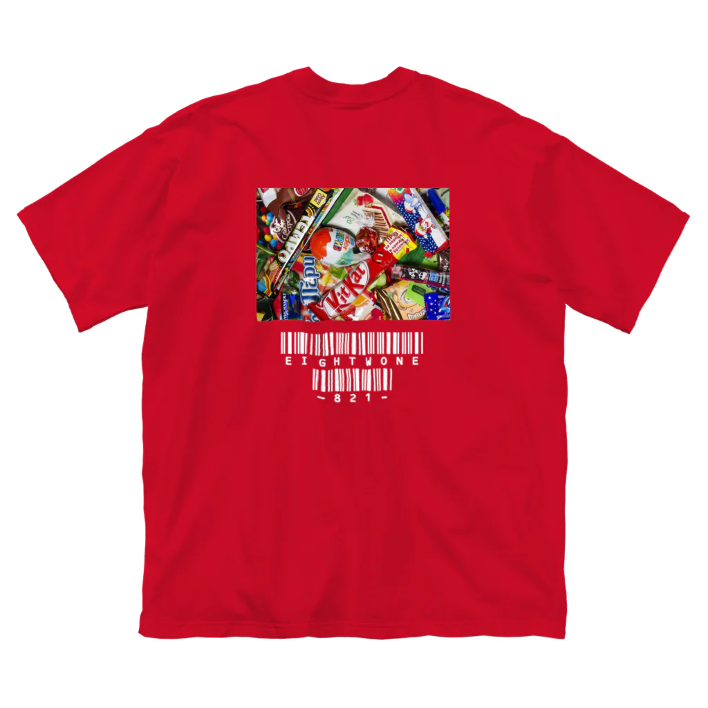 ストリートファッションはEighTwOne-821-(えいとぅーわん はちにーいち)のお菓子PARTY ビッグシルエットTシャツ