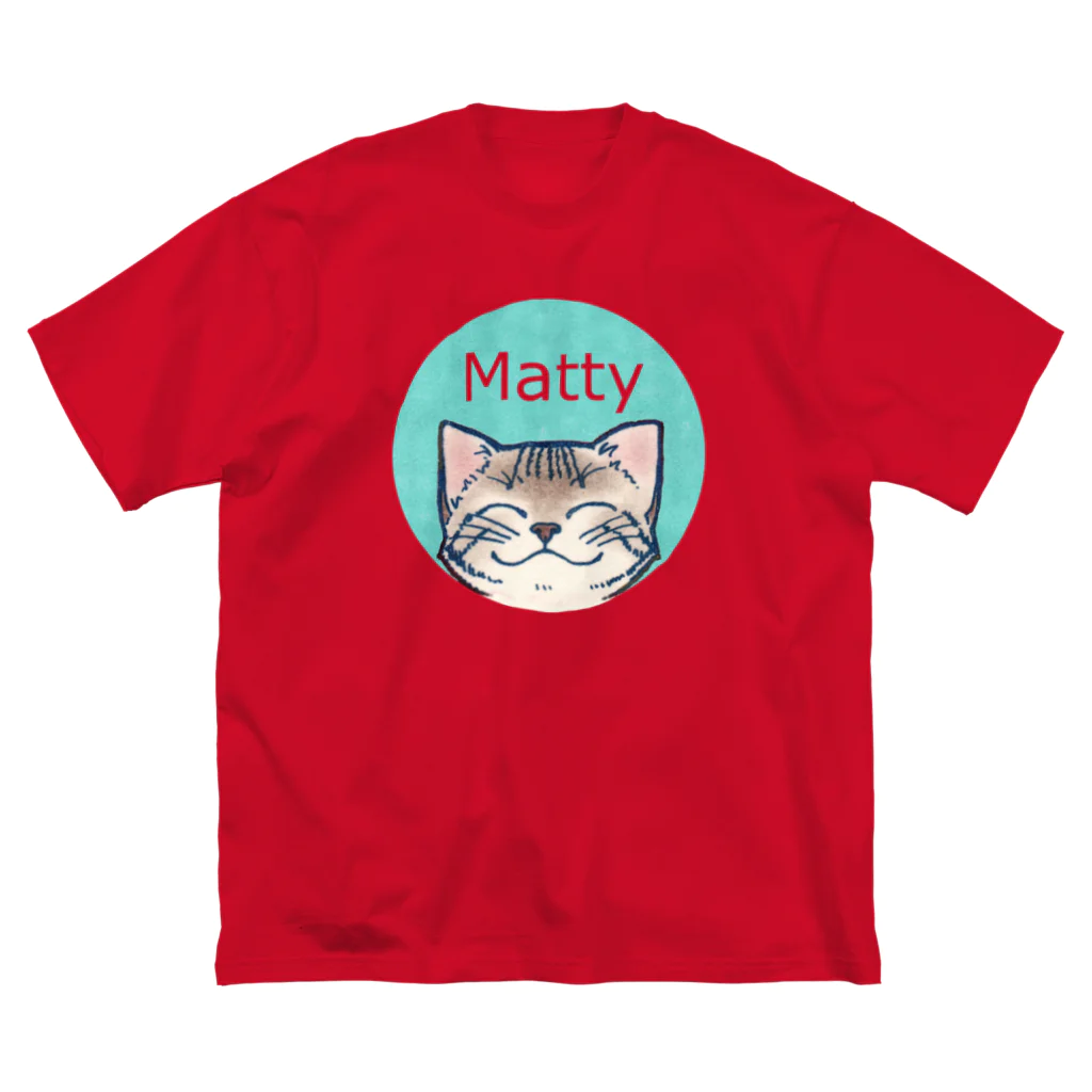 ＡＫＩＮＡＭＩのあさぎ丸猫・Matty Big T-Shirt