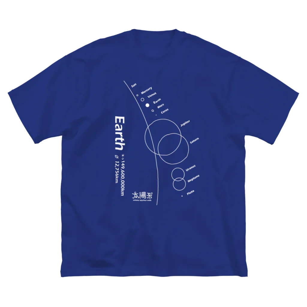 CoCoCotのEarth/地球＜みたか太陽系ウォーク応援！＞ Big T-Shirt