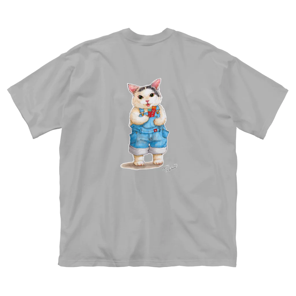 もけけ工房 SUZURI店の背中に『ナナクロのポッケ』 Big T-Shirt