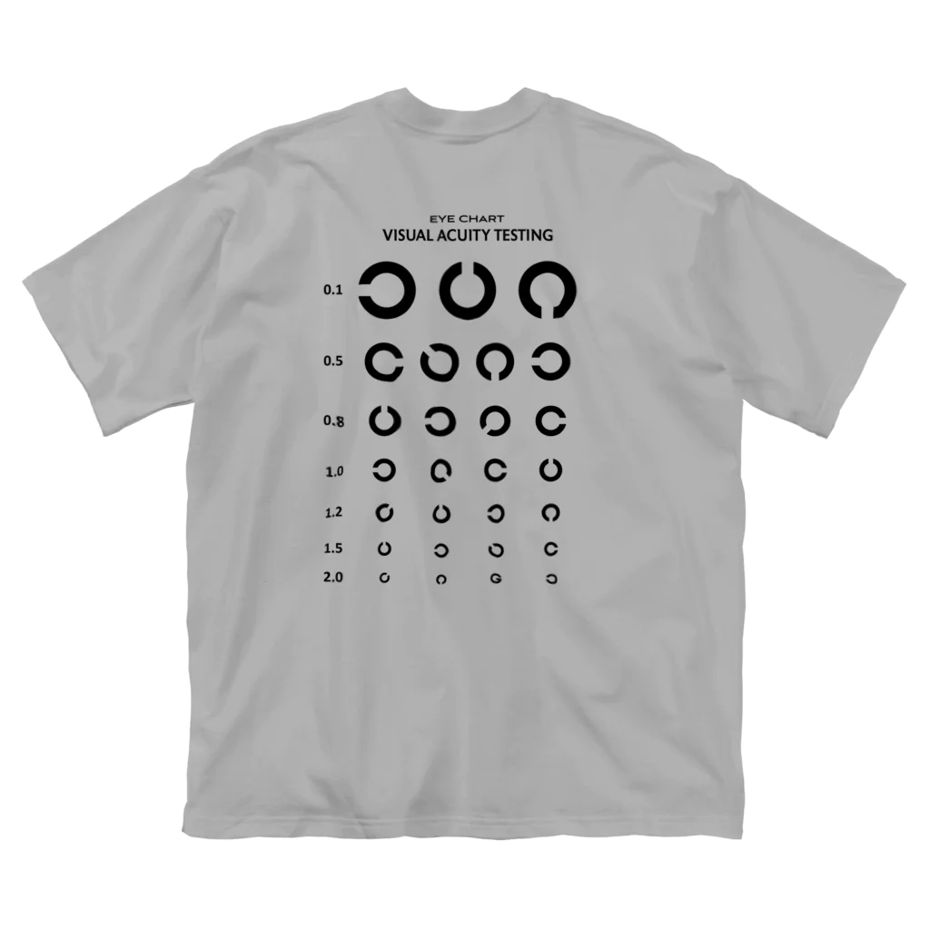 【予告】Tシャツ1,000円引きセール★6月8日(土)12:00スタート！！！★kg_shopの[★バック] Visual Acuity Testing [ブラック] ビッグシルエットTシャツ