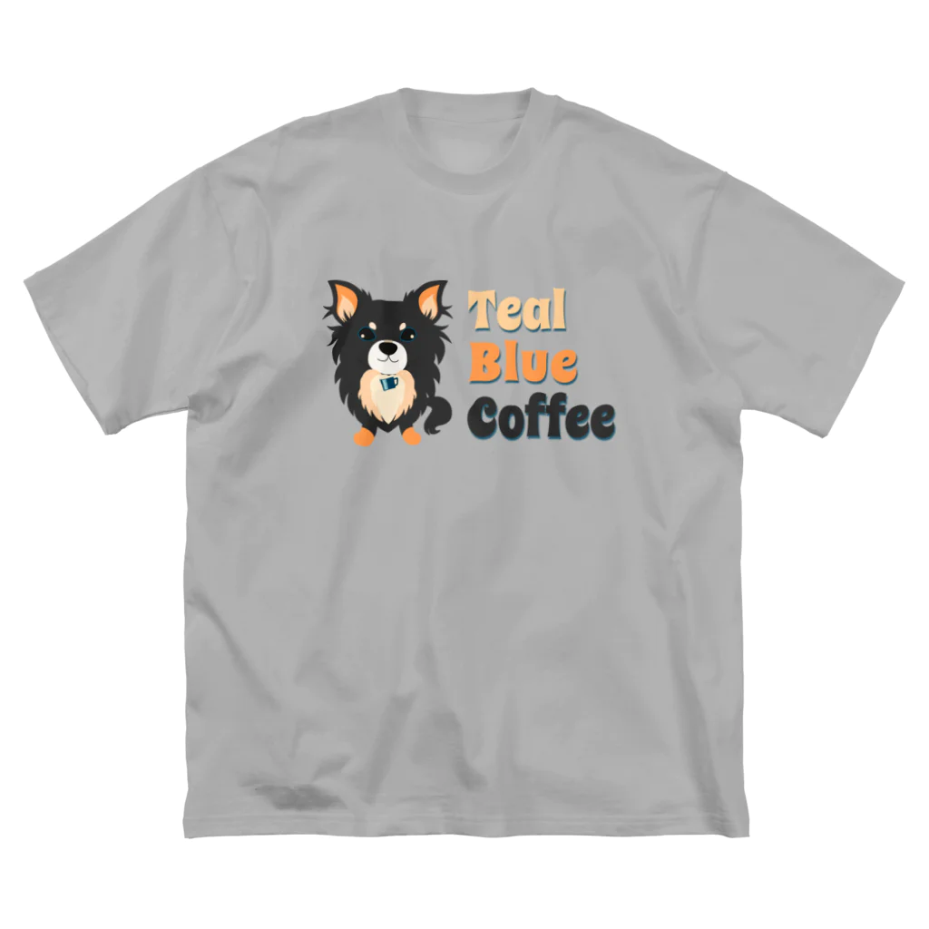 Teal Blue Coffeeのpuppy teal ビッグシルエットTシャツ