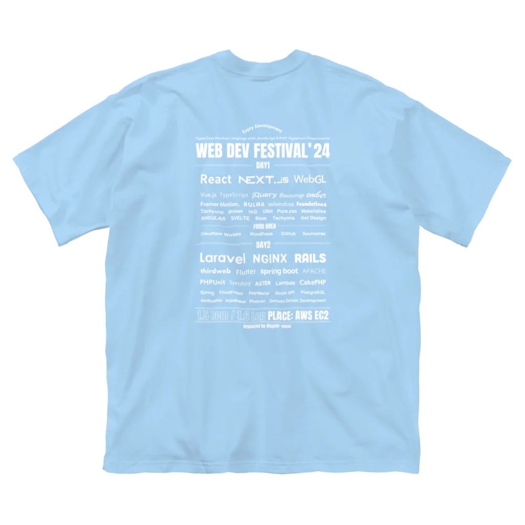 noneのWEB DEV FESTIVAL 24 ビッグシルエットTシャツ