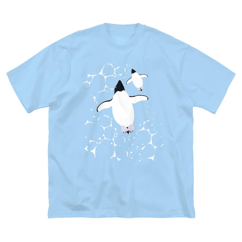 123izmの泳ぐアデリーペンギン Big T-Shirt