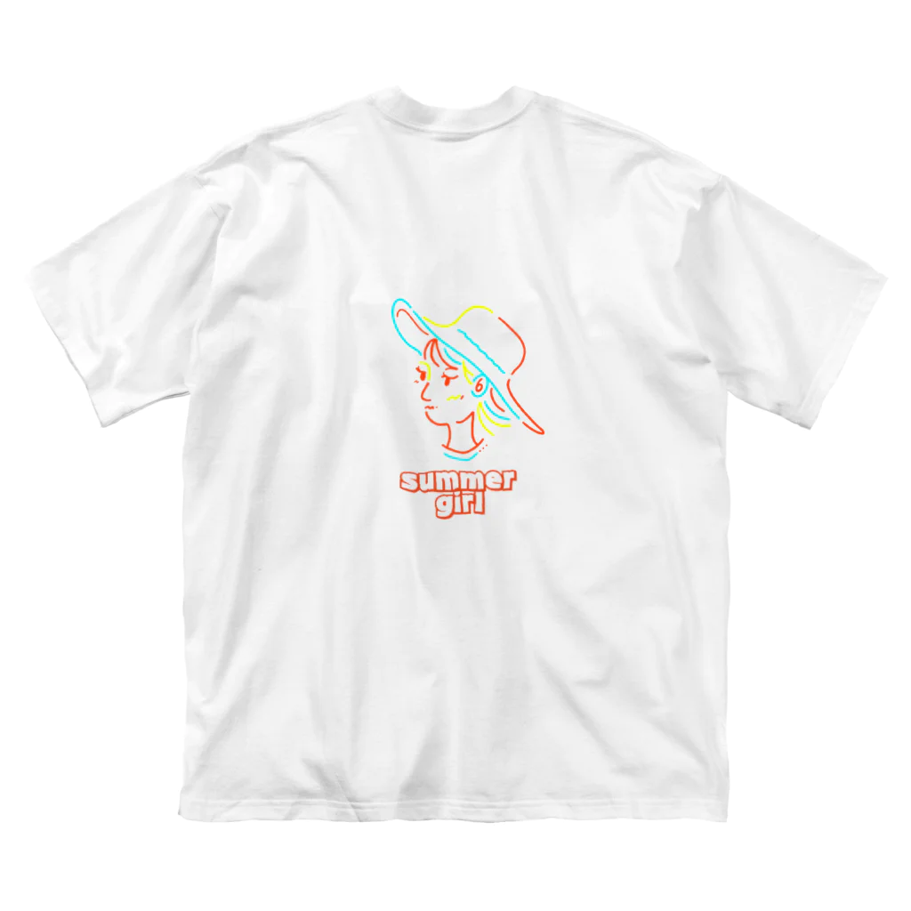 TAKeのsummer girl バックプリントT ビッグシルエットTシャツ